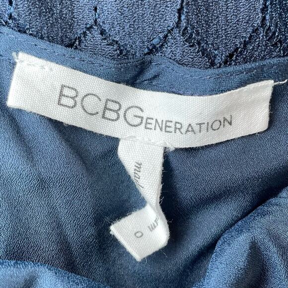 BCBG GENERATION BOHO LACE FIT FLARE PARTY SUMMER DRESS BLUE XS 0 - Picture 5 of 6
